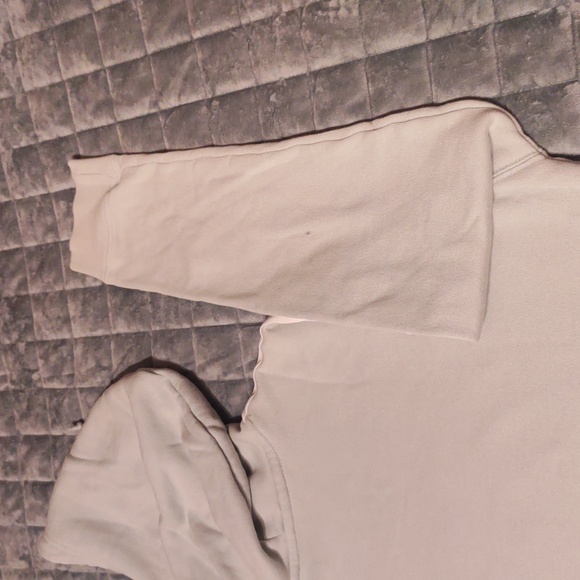 Adidas Originals Cropped Hoodie Mint Green French Terry, Trefoil Logo 3 Stripes - Picture 6 of 12